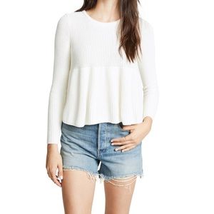 Madewell Swingy Ribbed Pullover Sweater